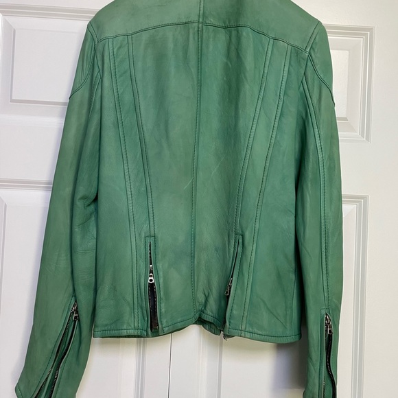 Men’s rare Viridi Anne Sea foam green calf leather jacket, size Japanese 1 - Picture 2 of 6